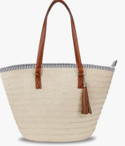 Sac de plage en paille pour femme