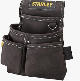 Stanley sac à clou charpentier en cuir marron : robustesse et praticité pour le professionnel